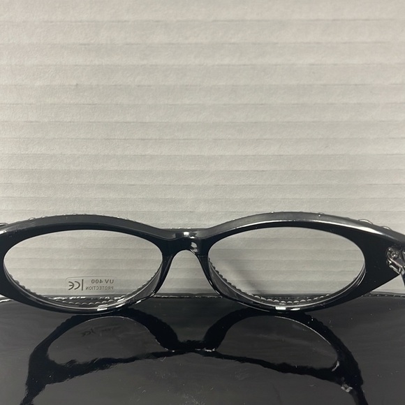 𝅺black Rhinestone Glasses NEW - Picture 5 of 5